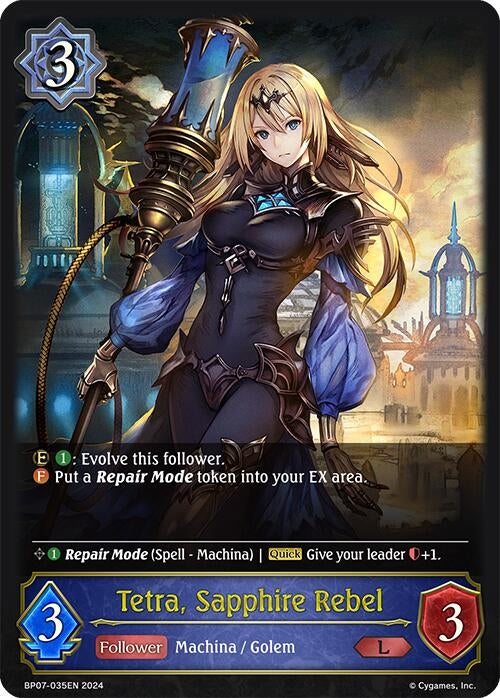 Image for Tetra, Sapphire Rebel (BP07: Verdant Steel) (BP07-035EN) - Shadowverse: Evolve