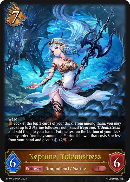 Image for Neptune, Tidemistress (BP07: Verdant Steel) (BP07-054EN) - Shadowverse: Evolve
