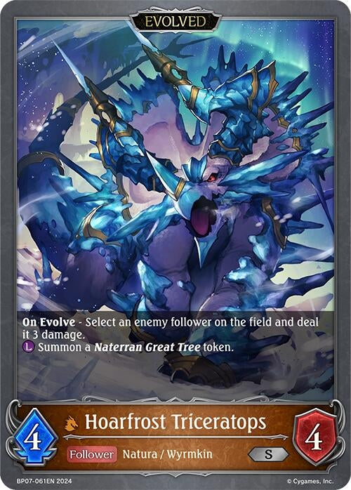 Image for Hoarfrost Triceratops (Evolved) (BP07: Verdant Steel) (BP07-061EN) - Shadowverse: Evolve