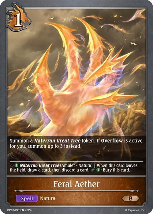 Image for Feral Aether - P20EN (Foil) (BP07: Verdant Steel) (BP07-P20EN) - Shadowverse: Evolve