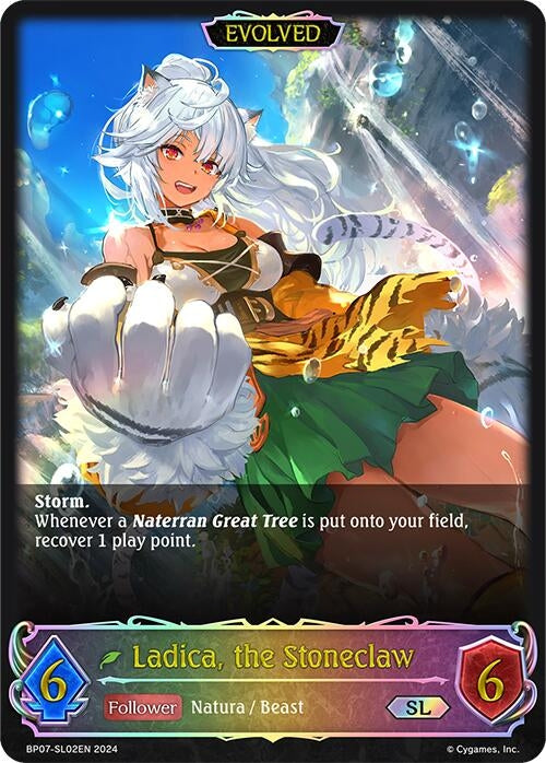 Image for Ladica, the Stoneclaw (Evolved) (SL) (BP07: Verdant Steel) (BP07-SL02EN) - Shadowverse: Evolve