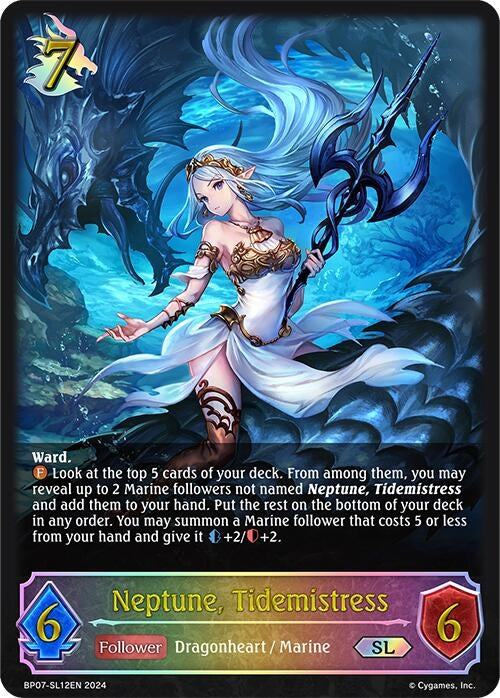 Image for Neptune, Tidemistress (SL) (BP07: Verdant Steel) (BP07-SL12EN) - Shadowverse: Evolve