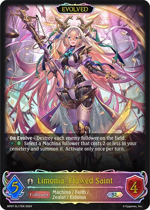 Image for Limonia, Flawed Saint (Evolved) (SL) (BP07: Verdant Steel) (BP07-SL17EN) - Shadowverse: Evolve