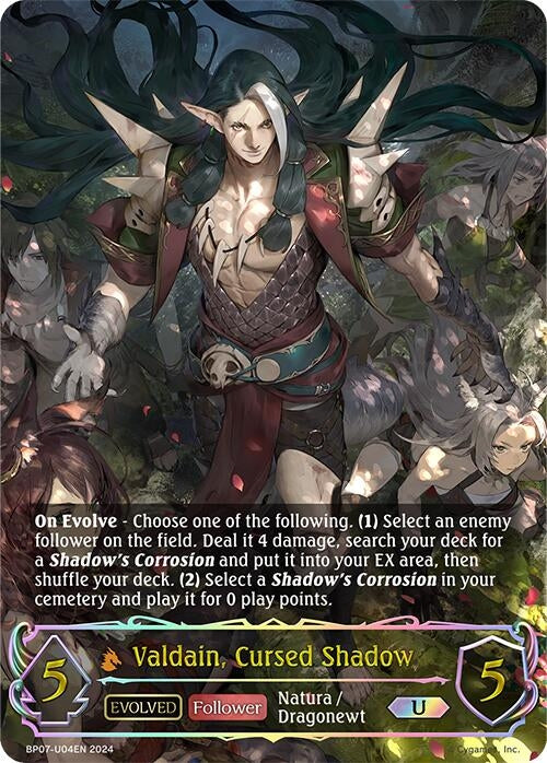 Image for Valdain, Cursed Shadow (Evolved) (U) (BP07: Verdant Steel) (BP07-U04EN) - Shadowverse: Evolve