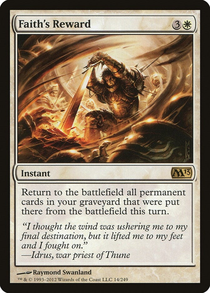Image for Faith's Reward (Magic 2013 (M13)) (14) - Magic: The Gathering