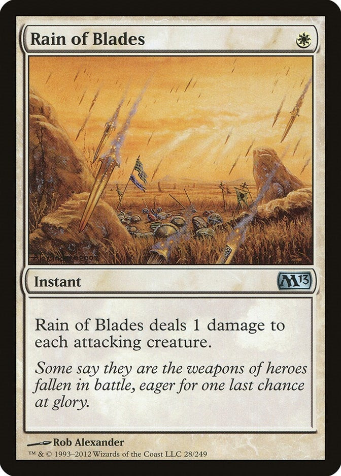 Image for Rain of Blades (Magic 2013 (M13)) (28) - Magic: The Gathering