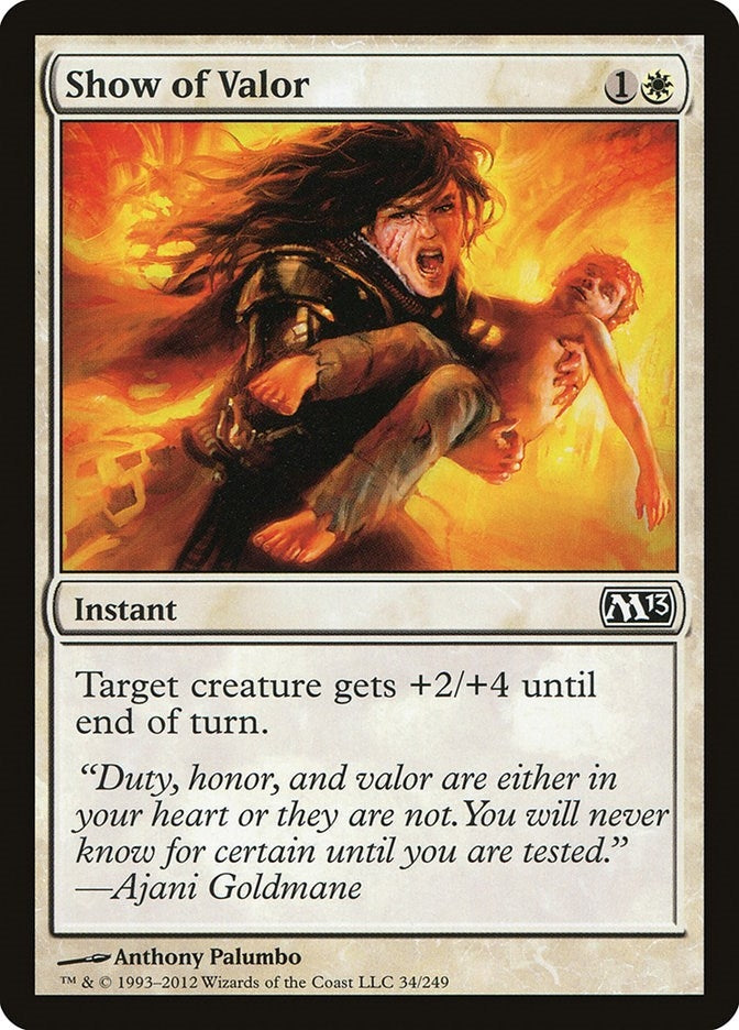 Image for Show of Valor (Magic 2013 (M13)) (34) - Magic: The Gathering