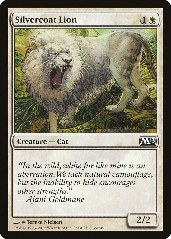Image for Silvercoat Lion (Magic 2013 (M13)) (35) - Magic: The Gathering