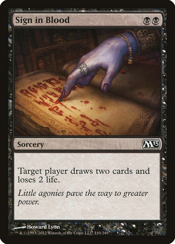 Image for Sign in Blood (Magic 2013 (M13)) (110) - Magic: The Gathering