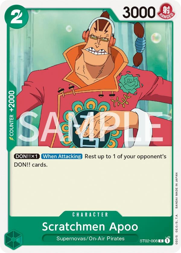 Image for Scratchmen Apoo (Revision Pack Cards) (ST02-008) - One Piece Card Game