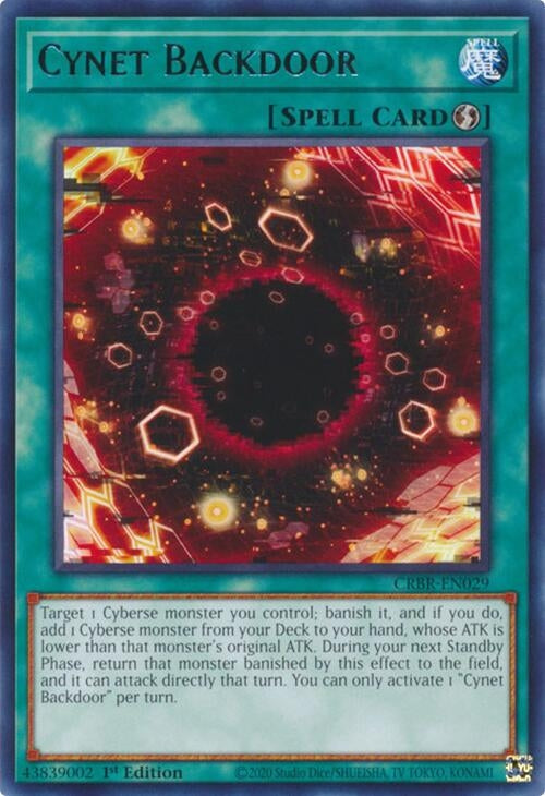 Image for Cynet Backdoor (Crossover Breakers) (CRBR-EN029) - YuGiOh