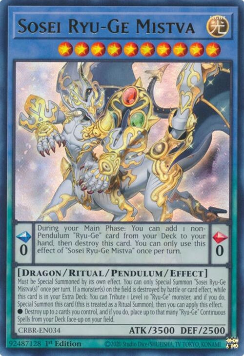 Image for Sosei Ryu-Ge Mistva (Crossover Breakers) (CRBR-EN034) - YuGiOh