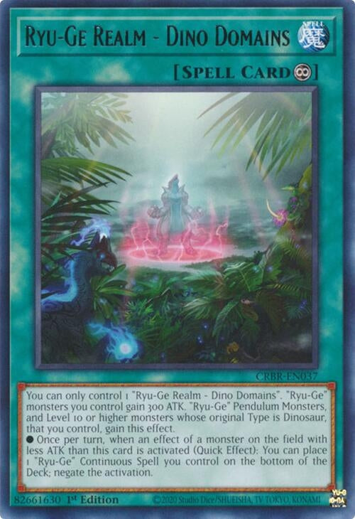 Image for Ryu-Ge Realm - Dino Domains (Crossover Breakers) (CRBR-EN037) - YuGiOh
