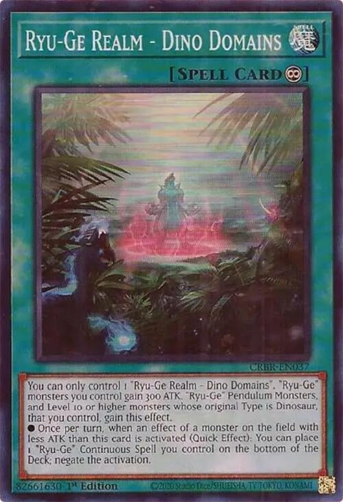 Image for Ryu-Ge Realm - Dino Domains (SR) (Crossover Breakers) (CRBR-EN037) - YuGiOh