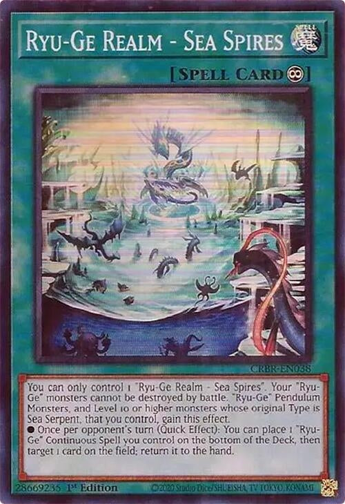 Image for Ryu-Ge Realm - Sea Spires (SR) (Crossover Breakers) (CRBR-EN038) - YuGiOh