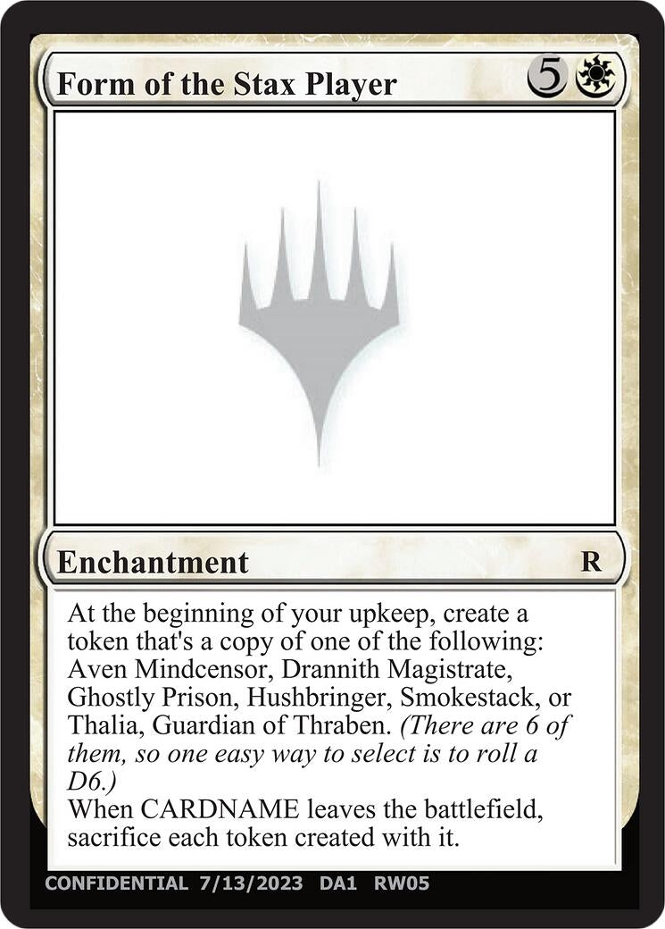 Image for Form of the Stax Player (Un-Known Event Playtest Cards) - Magic: The Gathering