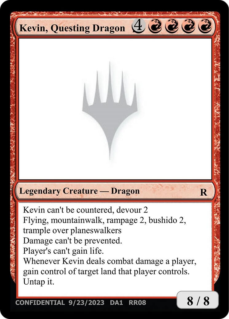 Image for Kevin, Questing Dragon (Un-Known Event Playtest Cards) - Magic: The Gathering