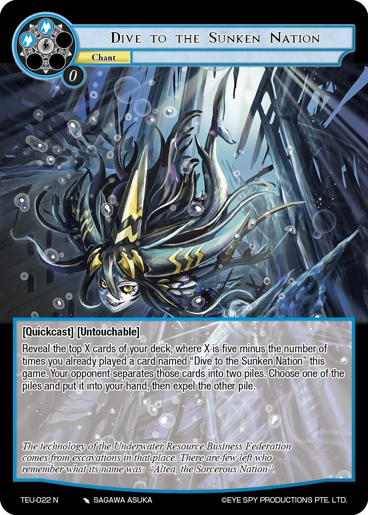Image for Dive to the Sunken Nation (Timeless Eclipse of the Underworld) (TEU-022 N) - Force of Will