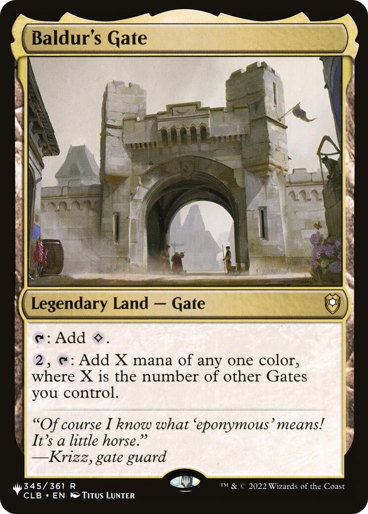 Image for Baldur's Gate (The List Reprints) (345/361) - Magic: The Gathering