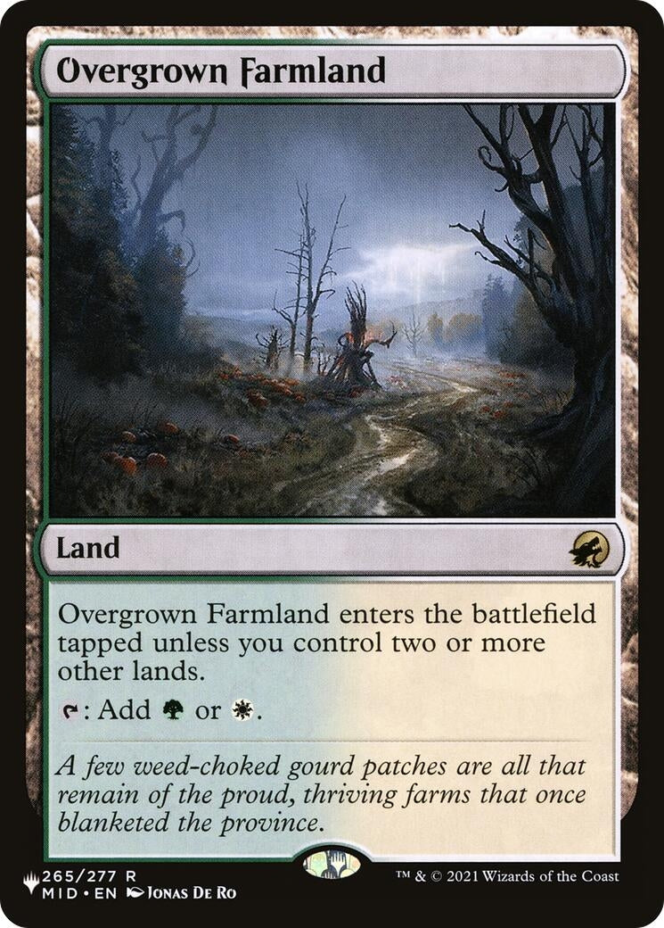 Image for Overgrown Farmland (The List Reprints) (265/277) - Magic: The Gathering
