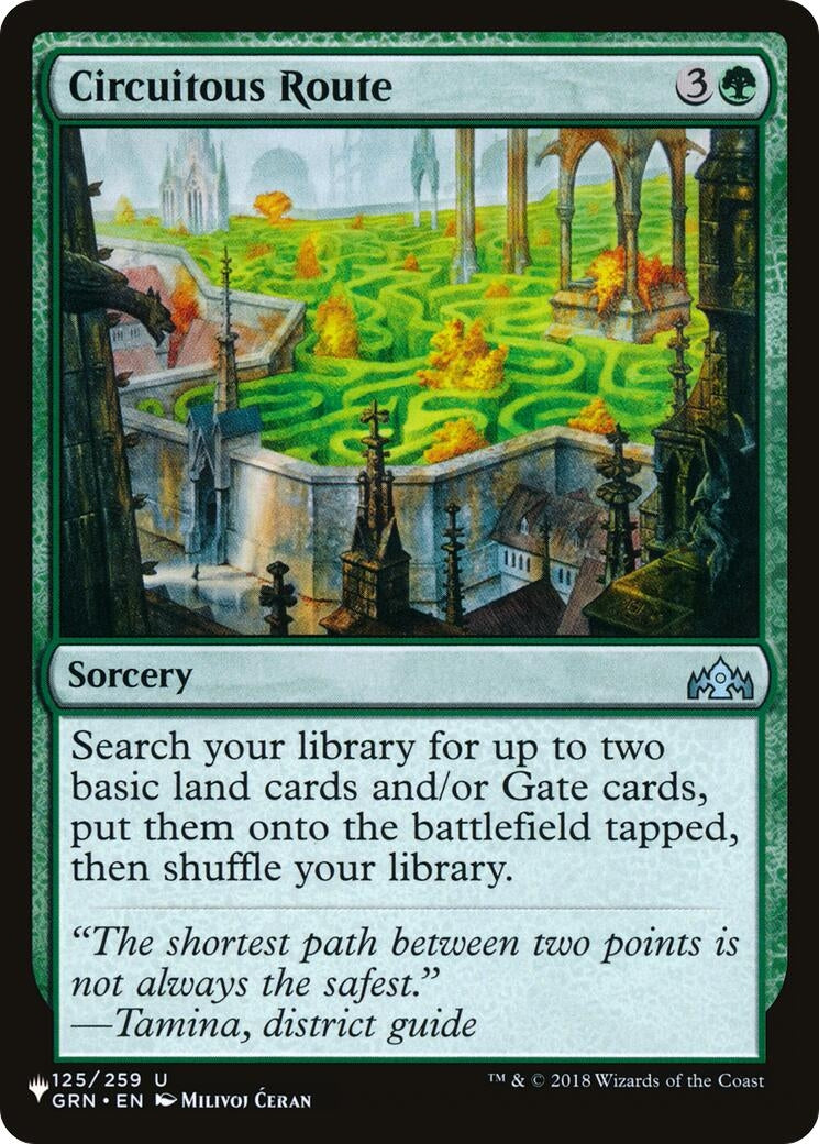 Image for Circuitous Route (The List Reprints) (125/259) - Magic: The Gathering