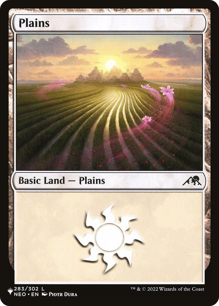 Image for Plains (NEO) (The List Reprints) (283/302) - Magic: The Gathering