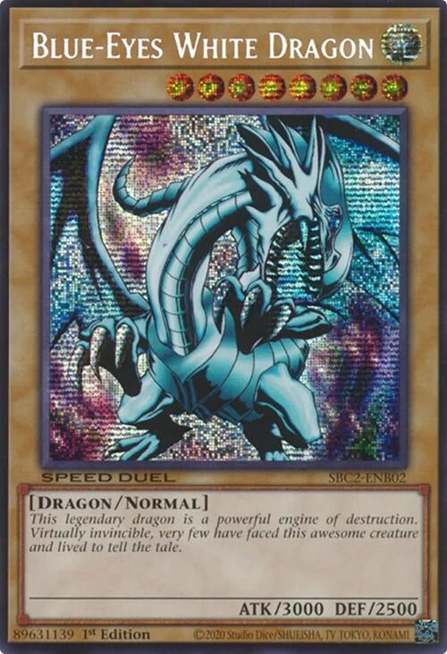 Image for Blue-Eyes White Dragon (PSR) (Speed Duel: Battle City Finals) (SBC2-ENB02) - YuGiOh
