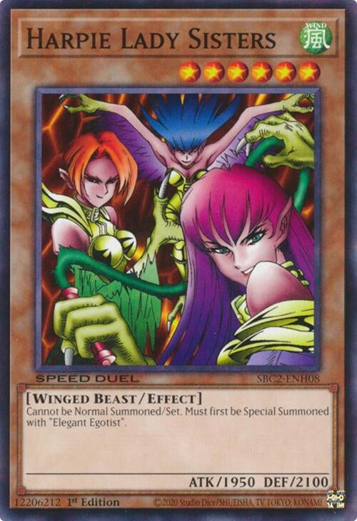 Image for Harpie Lady Sisters (Speed Duel: Battle City Finals) (SBC2-ENH08) - YuGiOh