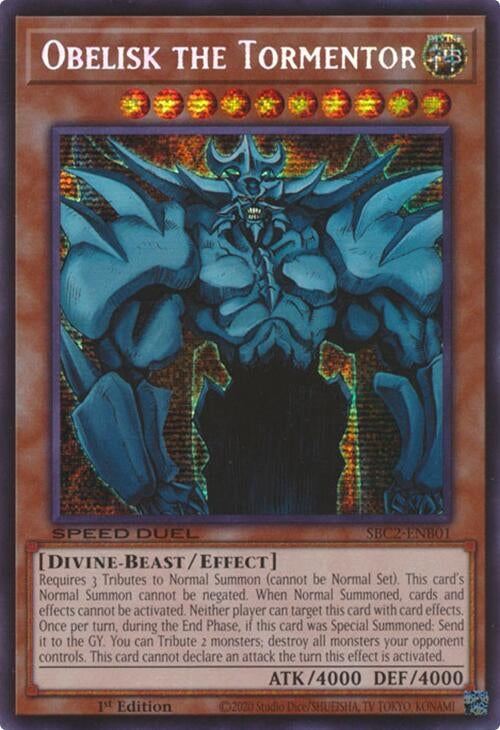 Image for Obelisk the Tormentor (Speed Duel: Battle City Finals) (SBC2-ENB01) - YuGiOh