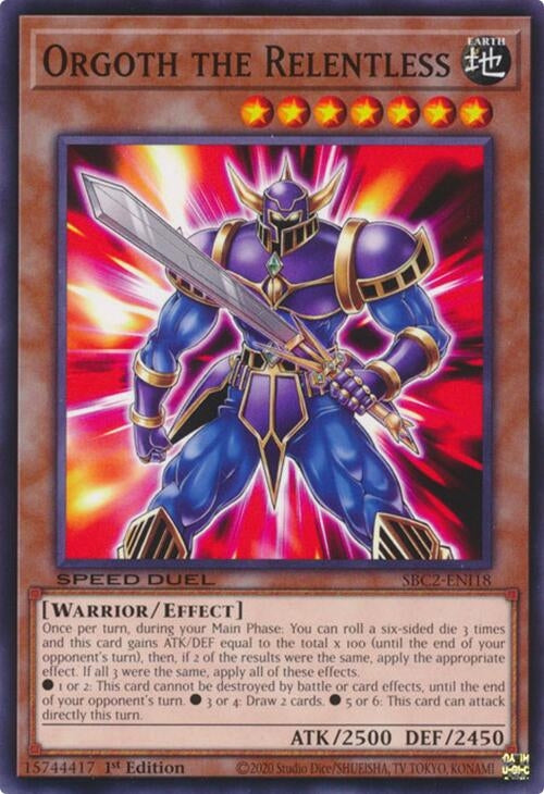 Image for Orgoth the Relentless (Speed Duel: Battle City Finals) (SBC2-ENI18) - YuGiOh