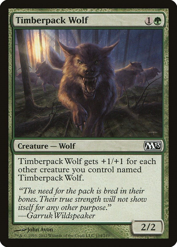 Image for Timberpack Wolf (Magic 2013 (M13)) (194) - Magic: The Gathering
