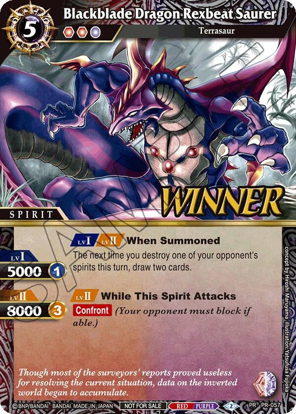 Image for Blackblade Dragon Rexbeat Saurer (Store Tournament & Sealed Deck Pack Vol.2 -Winner-) (Launch & Event Promos) (PR-057) - Battle Spirits Saga