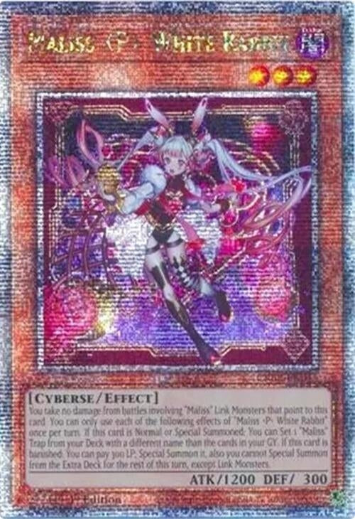 Image for Maliss P White Rabbit (Quarter Century Secret Rare) (Crossover Breakers) (CRBR-EN015) - YuGiOh