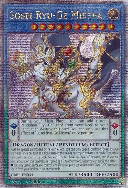 Image for Sosei Ryu-Ge Mistva (Quarter Century Secret Rare) (Crossover Breakers) (CRBR-EN034) - YuGiOh