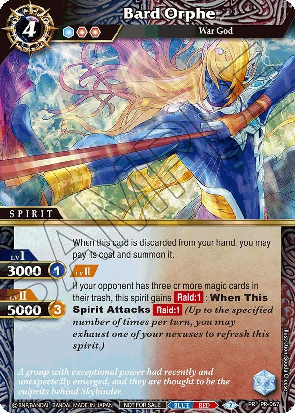 Image for Bard Orphe (Store Tournament & Sealed Deck Pack Vol.2) (Launch & Event Promos) (PR-067) - Battle Spirits Saga