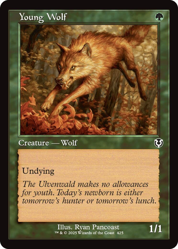 Image for Young Wolf (Retro Frame) (Innistrad Remastered) (425) - Magic: The Gathering