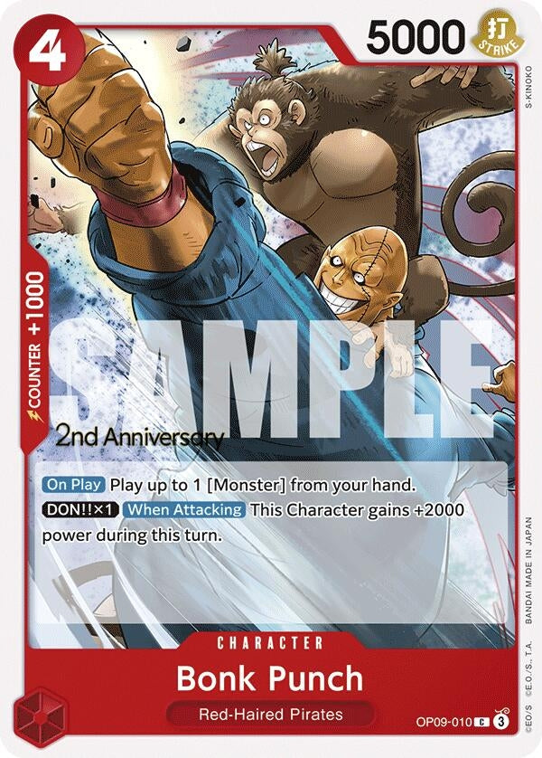 Image for Bonk Punch (Emperors in the New World: 2nd Anniversary Tournament Cards) (OP09-010) - One Piece Card Game