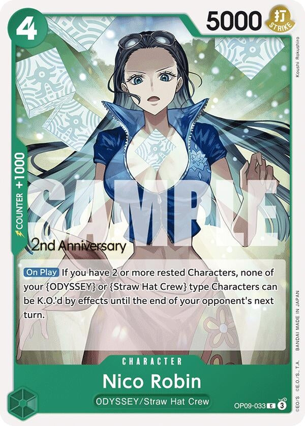 Image for Nico Robin (033) (Emperors in the New World: 2nd Anniversary Tournament Cards) (OP09-033) - One Piece Card Game