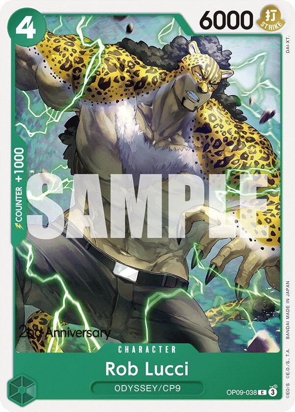 Image for Rob Lucci (038) (Emperors in the New World: 2nd Anniversary Tournament Cards) (OP09-038) - One Piece Card Game