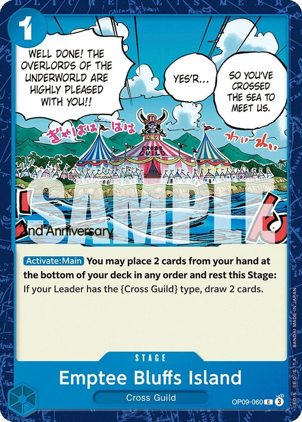 Image for Emptee Bluffs Island (Emperors in the New World: 2nd Anniversary Tournament Cards) (OP09-060) - One Piece Card Game