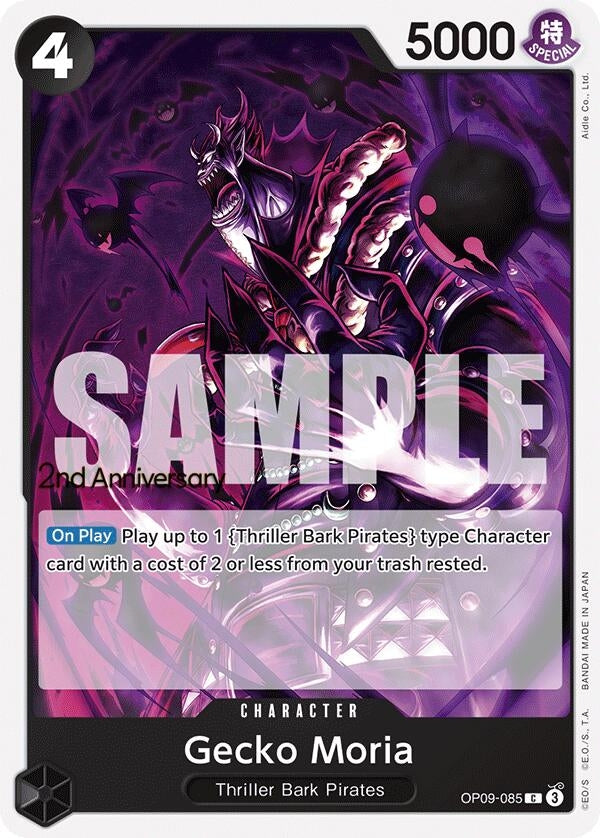 Image for Gecko Moria (Emperors in the New World: 2nd Anniversary Tournament Cards) (OP09-085) - One Piece Card Game