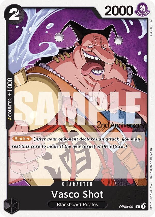 Image for Vasco Shot (Emperors in the New World: 2nd Anniversary Tournament Cards) (OP09-091) - One Piece Card Game