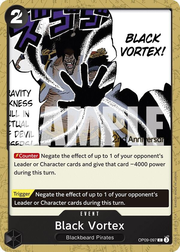 Image for Black Vortex (Emperors in the New World: 2nd Anniversary Tournament Cards) (OP09-097) - One Piece Card Game