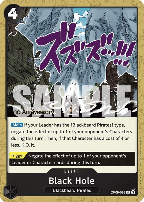 Image for Black Hole (Emperors in the New World: 2nd Anniversary Tournament Cards) (OP09-098) - One Piece Card Game