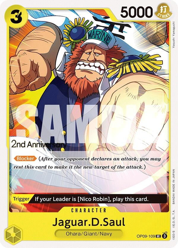 Image for Jaguar.D.Saul (Emperors in the New World: 2nd Anniversary Tournament Cards) (OP09-109) - One Piece Card Game