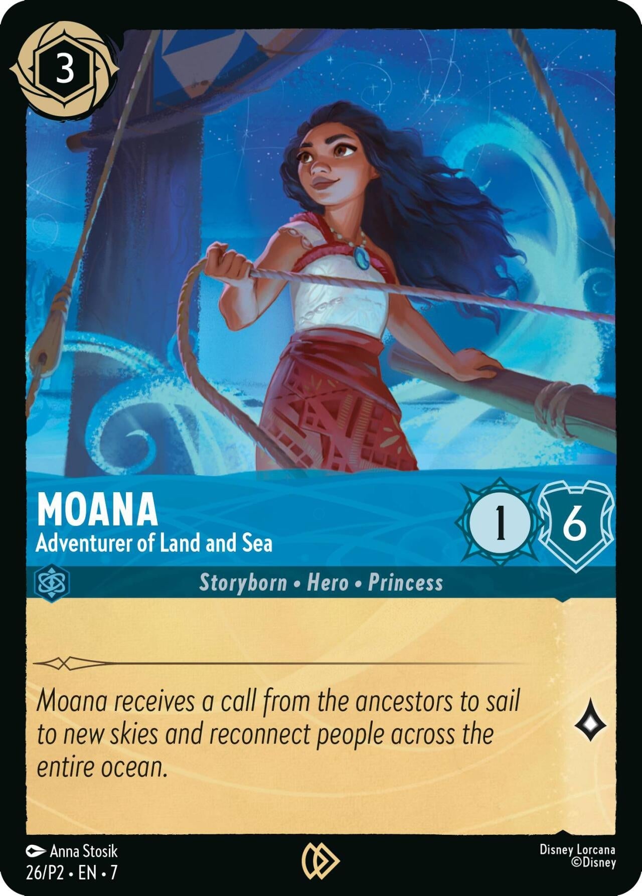 Image for Moana - Adventurer of Land and Sea (Disney Lorcana Promo Cards) (26) - Disney Lorcana