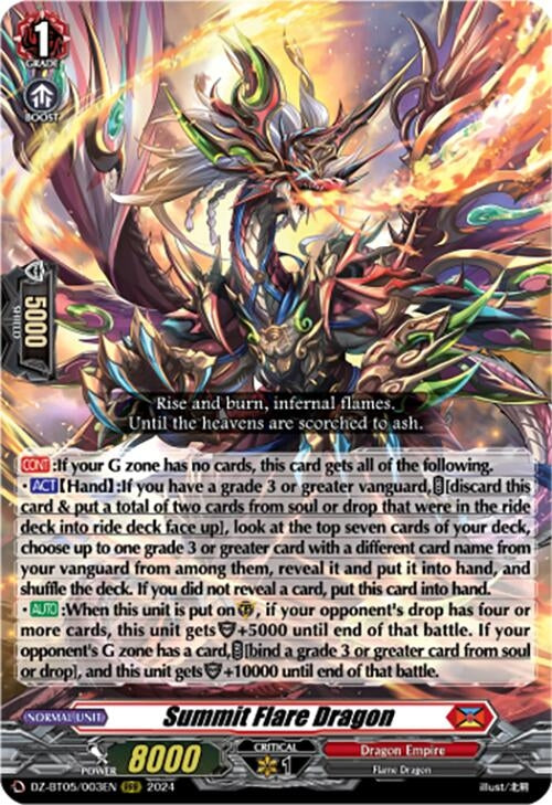 Image for Summit Flare Dragon (DZ-BT05: Omniscient Awakening) (DZ-BT05/003EN) - Cardfight Vanguard