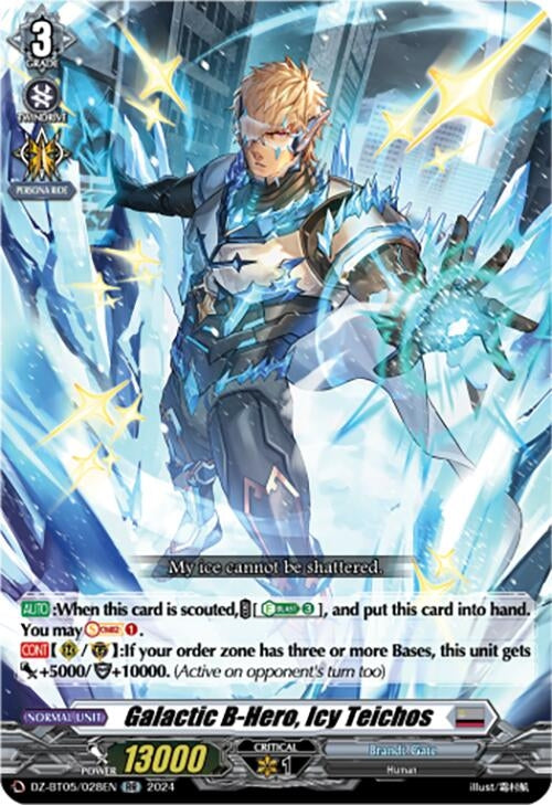 Image for Galactic B-Hero, Icy Teichos (DZ-BT05: Omniscient Awakening) (DZ-BT05/028EN) - Cardfight Vanguard