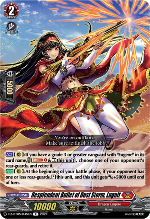 Image for Resplendent Bullet of Dust Storm, Lugnit (DZ-BT05: Omniscient Awakening) (DZ-BT05/045EN) - Cardfight Vanguard