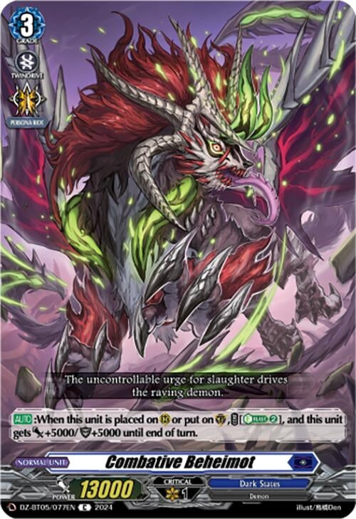 Image for Combative Beheimot (DZ-BT05: Omniscient Awakening) (DZ-BT05/077EN) - Cardfight Vanguard